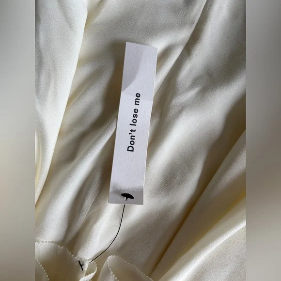 NWT Reformation Charee Dress Eggshell Ivory Off Shoulder Bridal | US 2 UK 6 - Picture 13 of 14